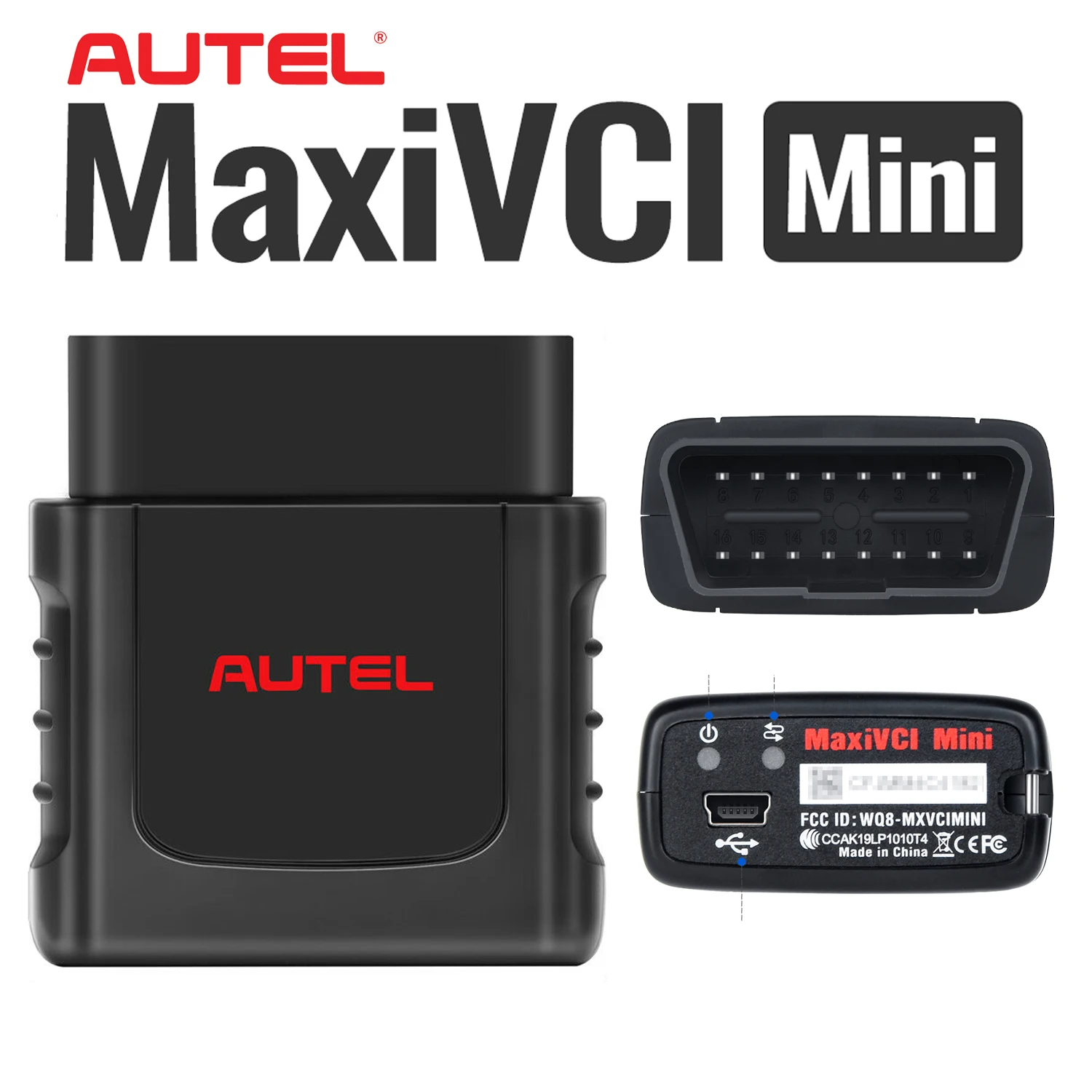 Диагностический интерфейс Autel MaxiVCI Mini VCI Mini Bluetooth для Autel MK808BT PRO, MK808K-BT, MK808BT, MP808BT Pro, MP808BT