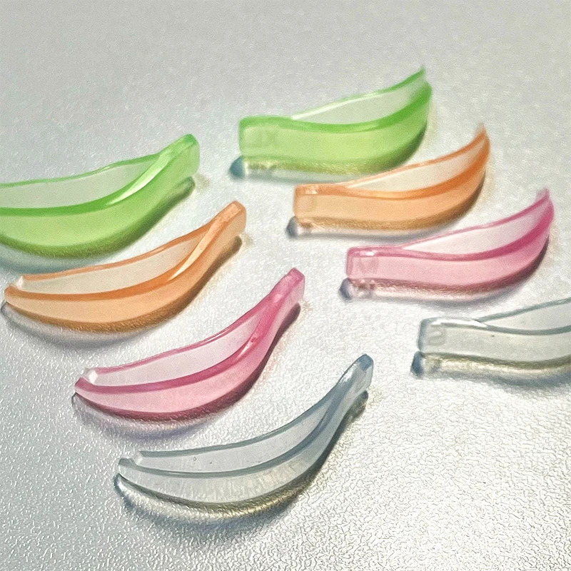 4 Pairs Jelly Color Eyelash Perming Pad Colorful Reusable False Eye Lash Curler Patches Lash Lift Shield Pad Beauty Salon