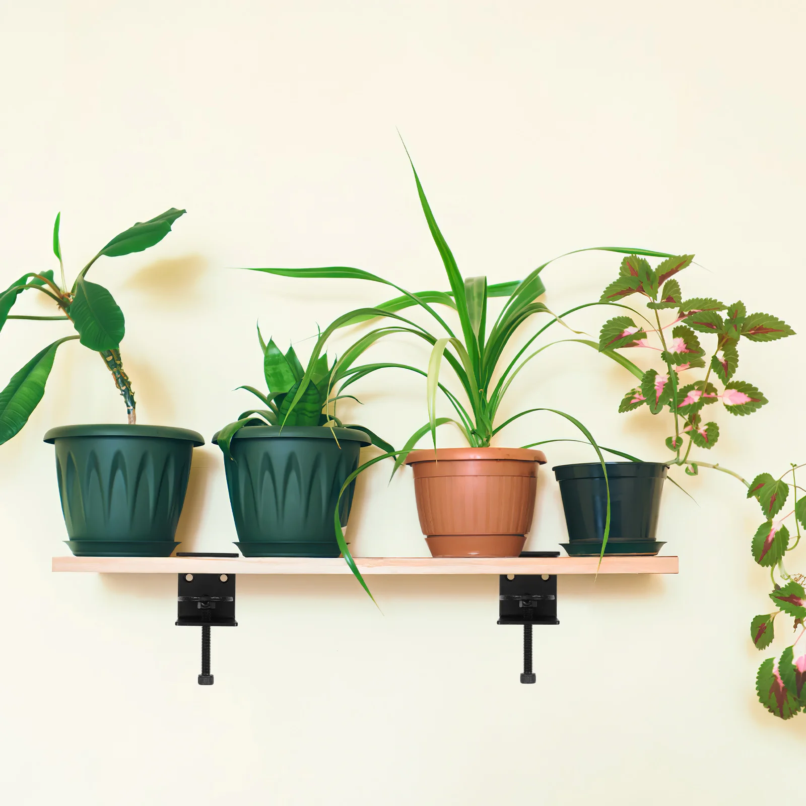 

2 шт., настенные кронштейны для полок, сверхмощная металлическая плавающая опора, регулируемая для деревянных декоративных настенных кронштейнов, оборудование для монтажа