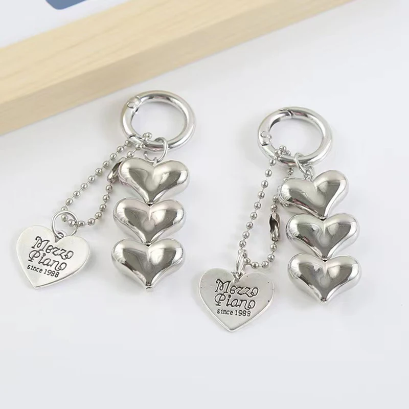 Three Love Suitable Phone Keychains Cute Internet Celebrity Creative Keychain Pendant Trendy Brand Personalized Simple and New