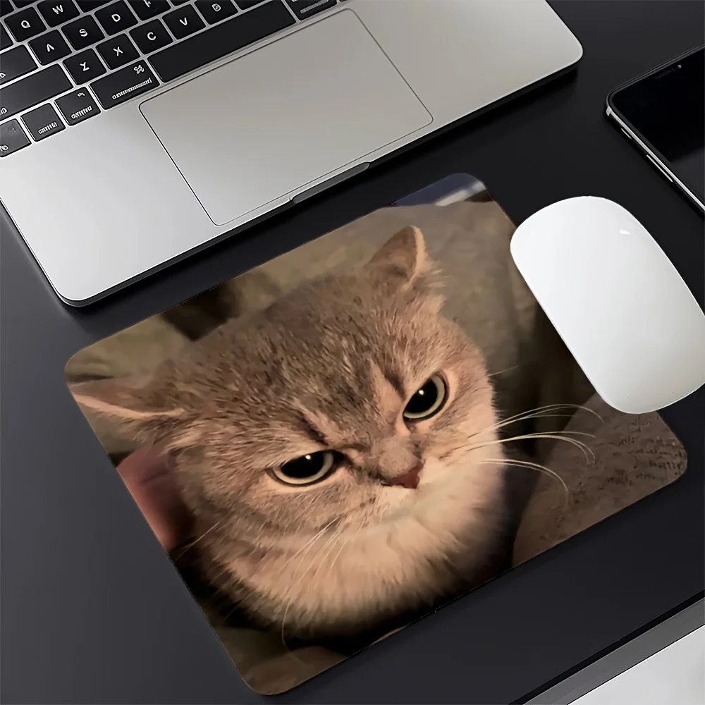 Adorable and Quirky Meme Cat Mouse Pad Desk Mat Non-Slip Rubber Gaming Mousepad for Gamers Desk Decor Setup Desktop Accessories