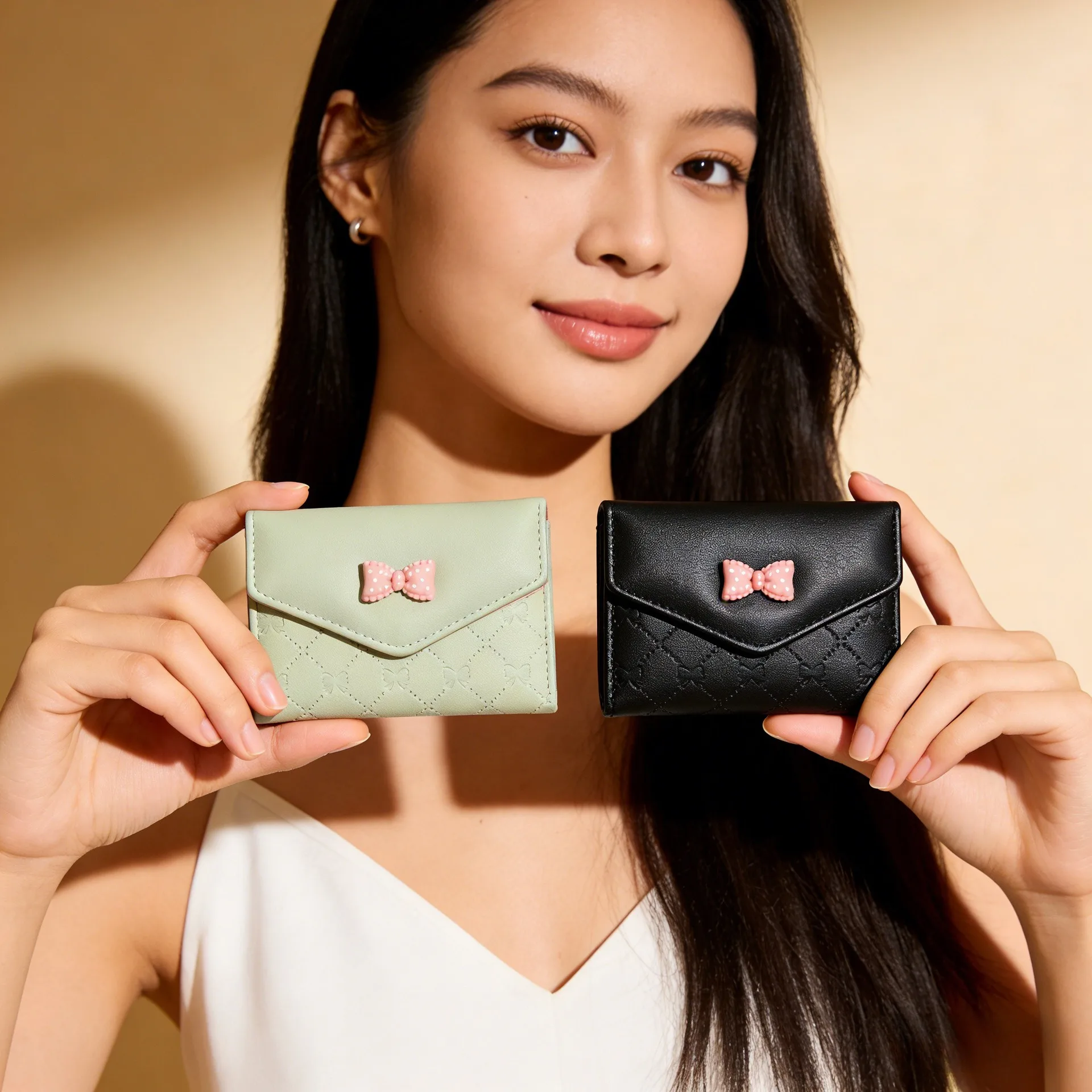 carteira-feminina-com-laco-porta-cartoes-pequeno-e-fofo-mini-bolsa-de-moedas-clutch-doce-bolsa-de-dinheiro-diaria