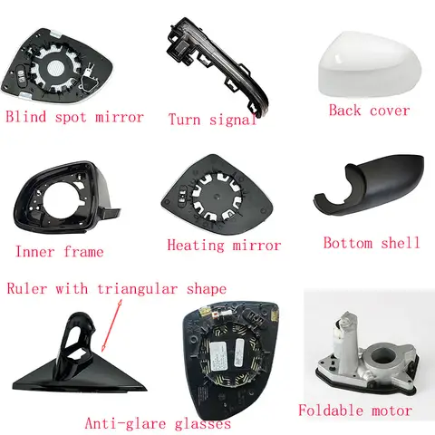 사이드 미러 액세서리는 BMW G01 G02 G04 G05 G07 G08 2019~3023 후방 미러 하우징 및 반사 미러 유리에 적합합니다.