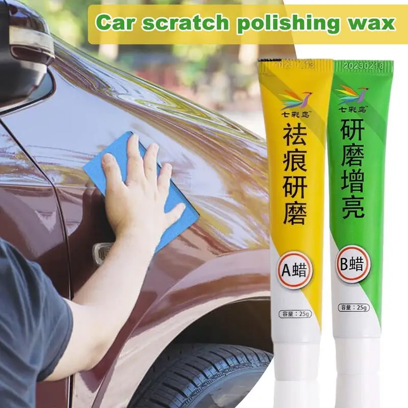 

Scratch Repair Wax Car 25g High Quality Formula Swirl Remover Wax With Sponge Automobile Scratch Removing Kit For Car Surface