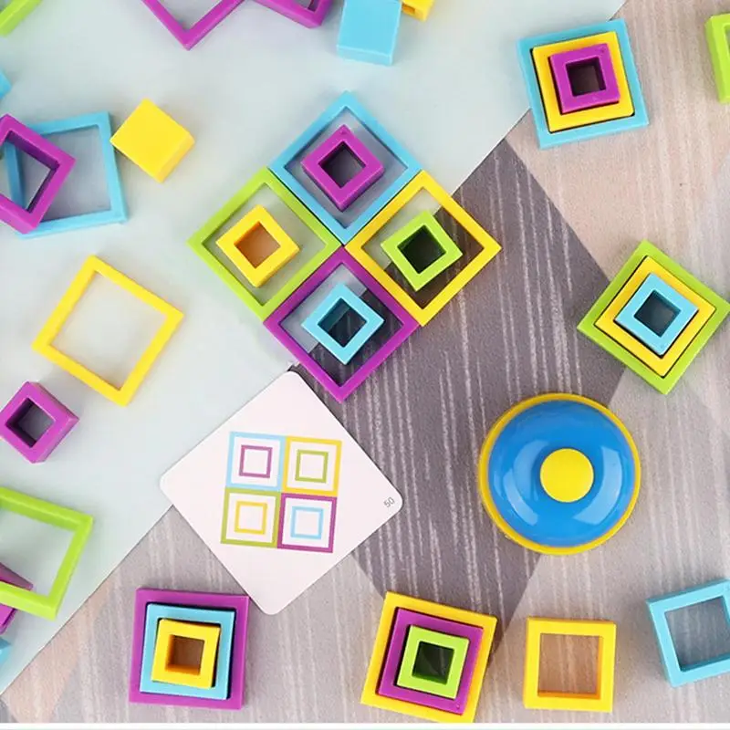 Puzzle Blocks Toy Stacking Puzzle Preschool Building Toy Exquisite Parents Kids Interaction Board Game For Thanksgiving Birthday
