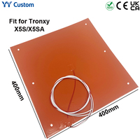 Customized Silicone Heater For Tronxy X5S 400 Tronxy x5sa Printer 400x400 1400w 6 Holes 3D Printer Heated Bed