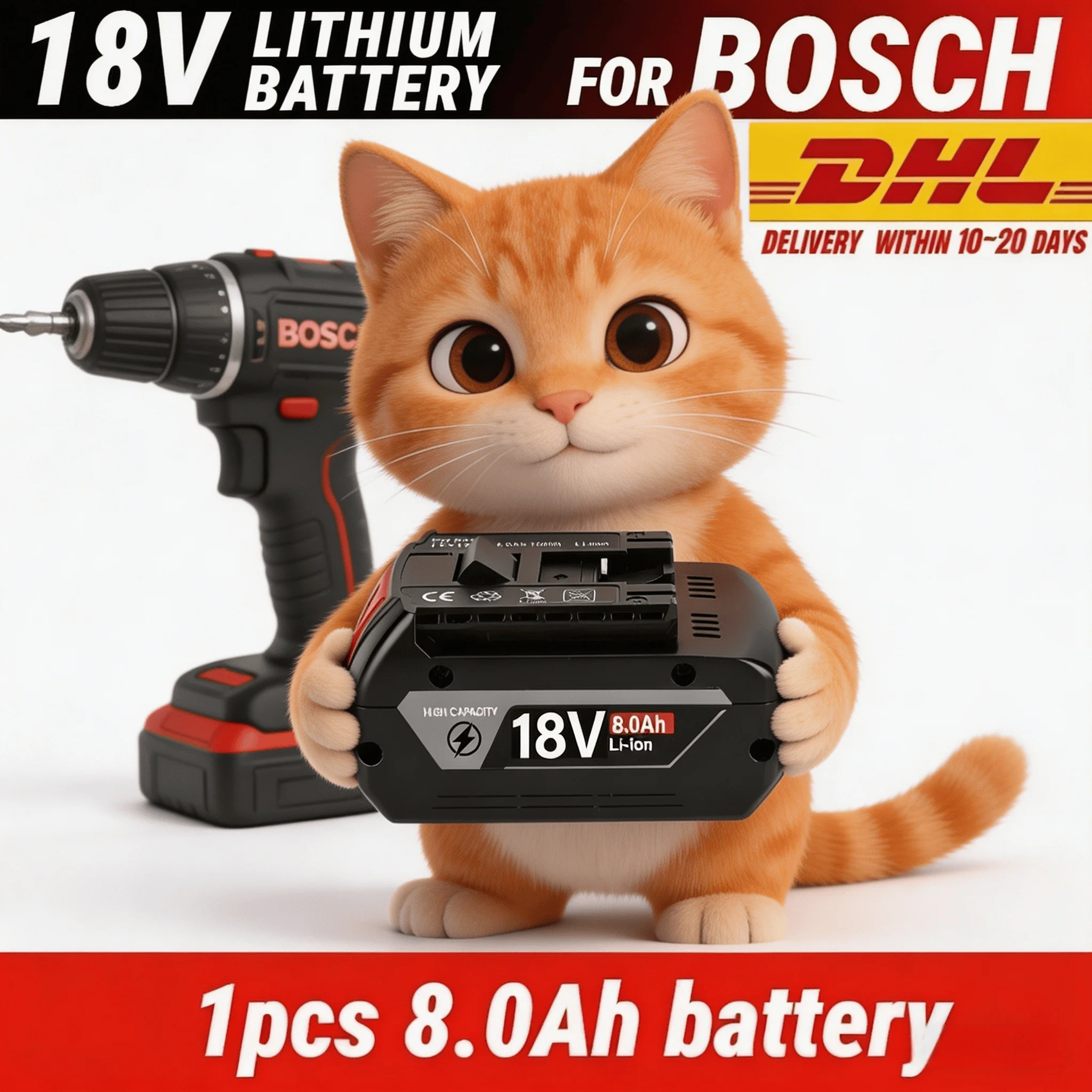 

18V 12000mAh for Bosch BAT618 Battery Professional GBA GBH GSR GSB BAT620 BAT609G BAT614 Electric Drill Replacement Battery