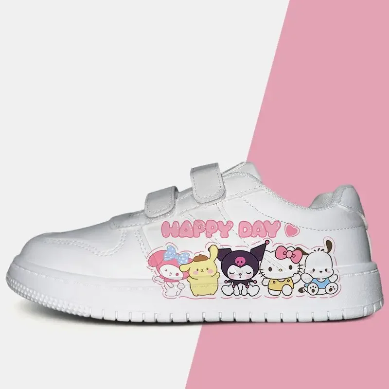 New Cosplay Anime Hello Kitty Sneakers per bambini Cute Cartoon Student scarpe Casual scarpe da passeggio con fascia magica a basso stato da donna