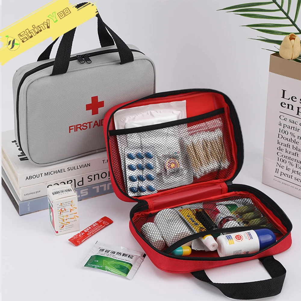 

First Aid Bag Empty Travel Rescue Pouch First Responder Storage Compact Survival Medicine Bag for Car Home Office Outdoors