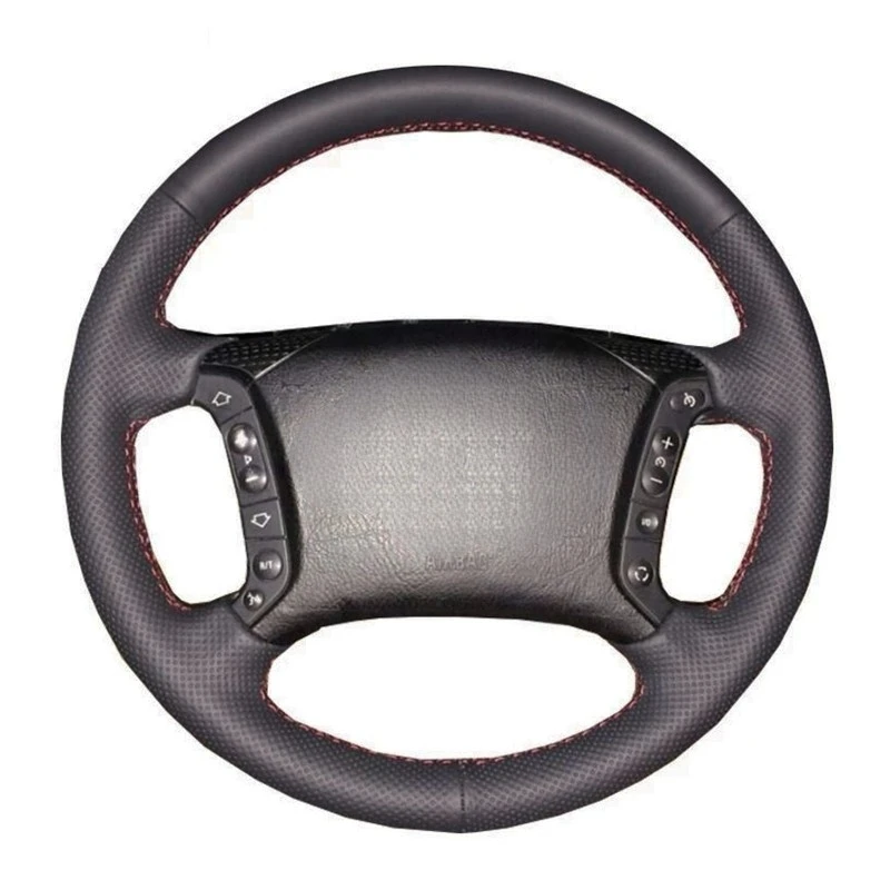 No-Slip Black Artificial Leather Braid Customized Car Steering Wheel Cover For BMW E46 318i 325i E39 E53 X5 Car Accessories