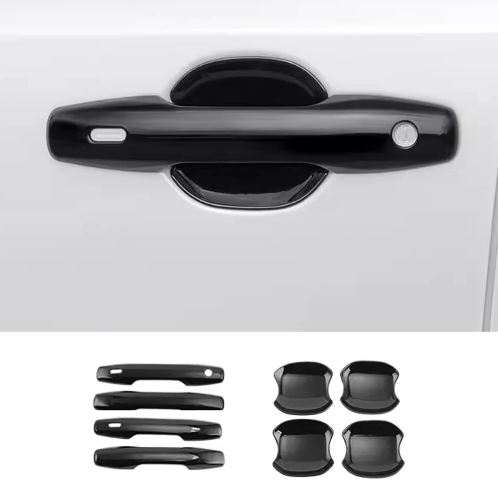 

Gloss Black Exterior Door Handle Cover Trim Stickers For 2026 2027 Toyota RAV4 RAV 4 Accessories