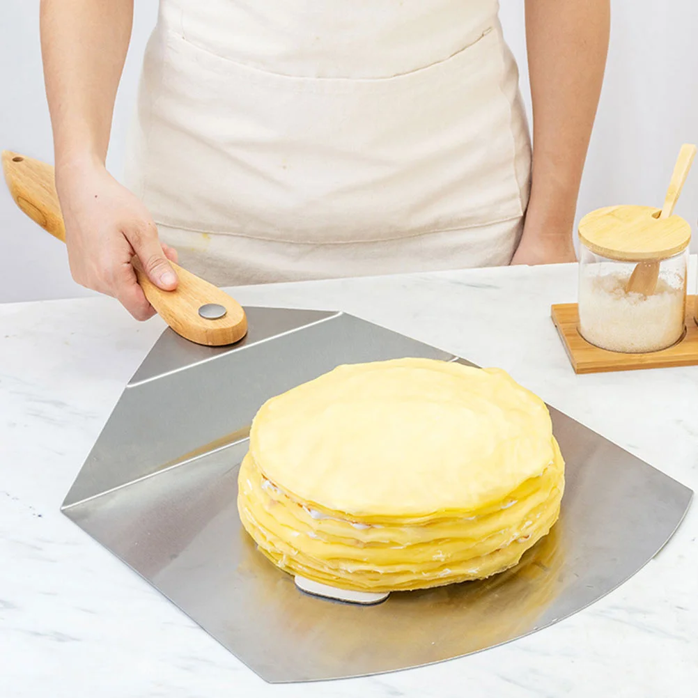 

1pc Cake Transfer Spade Baking Shovel For Pizza Cakes Desserts Bread With Hanging Hole Kitchen Tool Folding Design