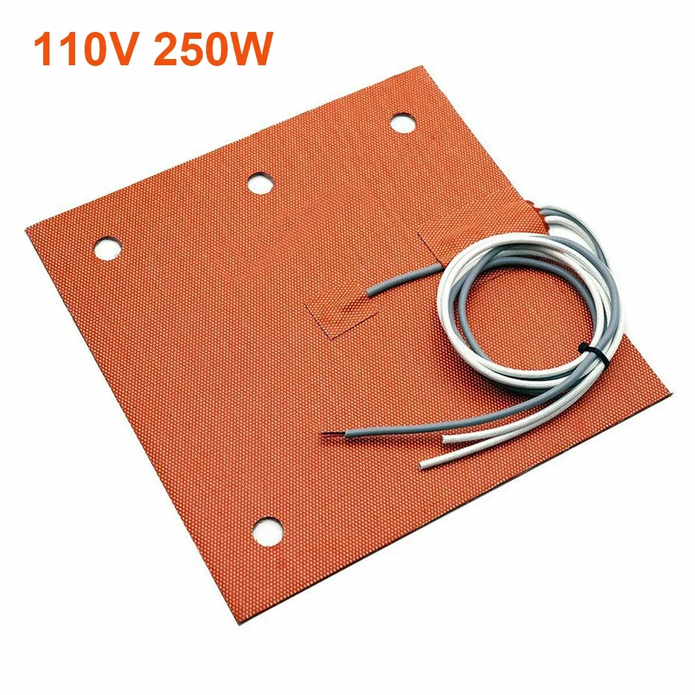 Silicone Pad Silicone Heater Orange With 468MP Adhesive 110v 250w 220v 250w 235x235mm 24V 250W Easy Installation