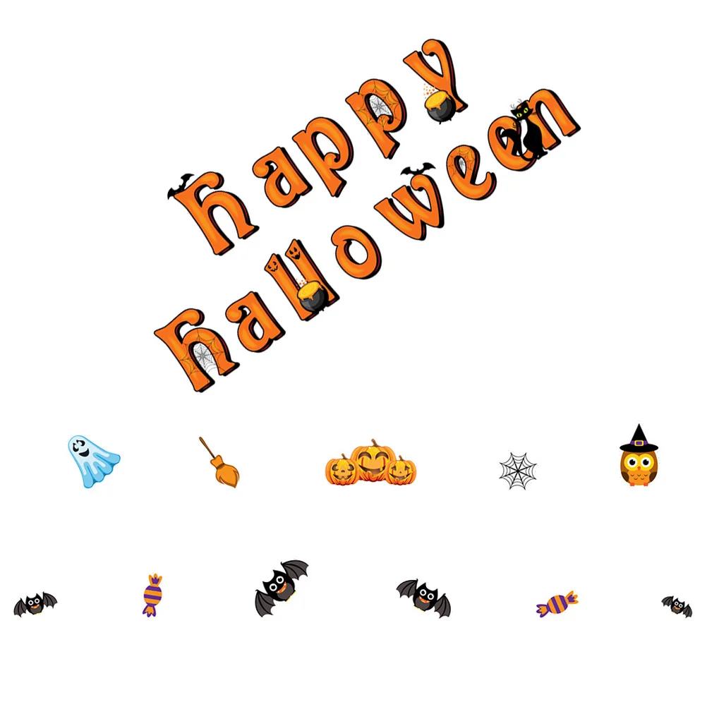 

Happy Halloween Stickers PVC Waterproof Car Truck Garage Door Magnet Outdoor DIY Decal Halloween Garage Decor Kids Gift