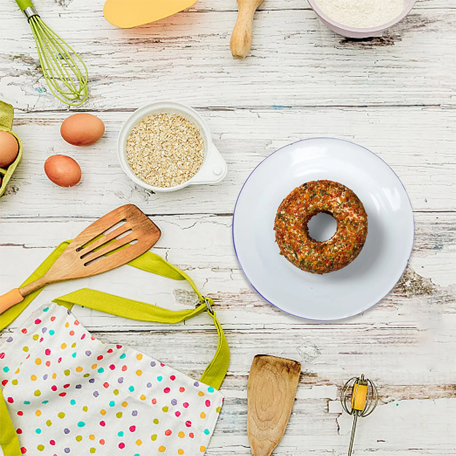 

6Pcs Elegant Enamel Dinner Plates Stackable Space Saving Fruit Dessert Ice Cream Rice Beans Camping Picnic Dishes