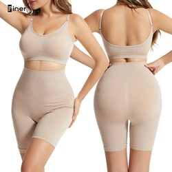 Women's Slimming Underwear Set Bras Shorts Set Body Shapewear Abdomen Shaper Corset High Waist Body Shaper Binders Fajas Plus