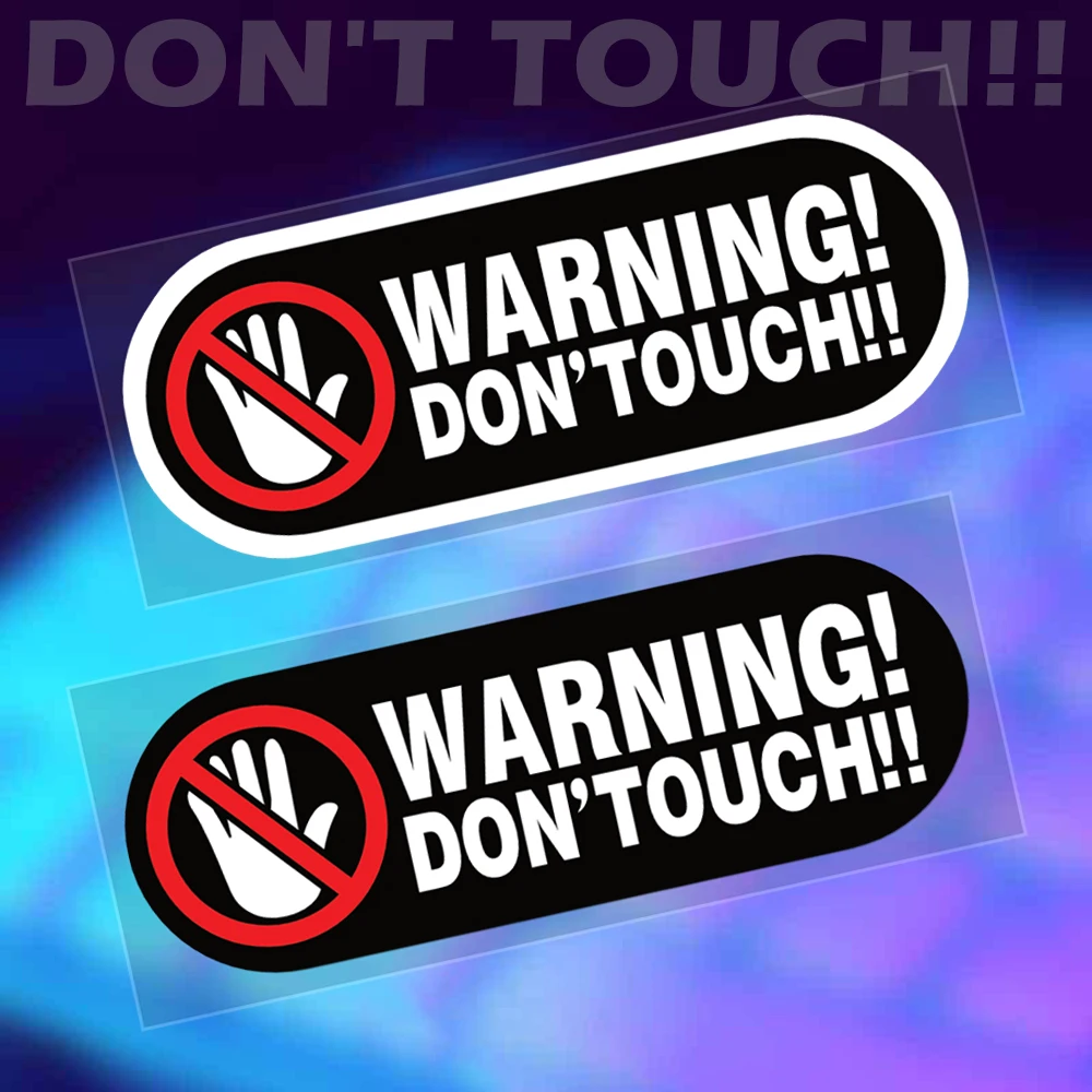 Don\'t Touch Reflective Warning Motorcycle Tank Decals Accessories Stickers for Honda HRC CBR CBR1000RR CB650R CBR600RR CBR500R