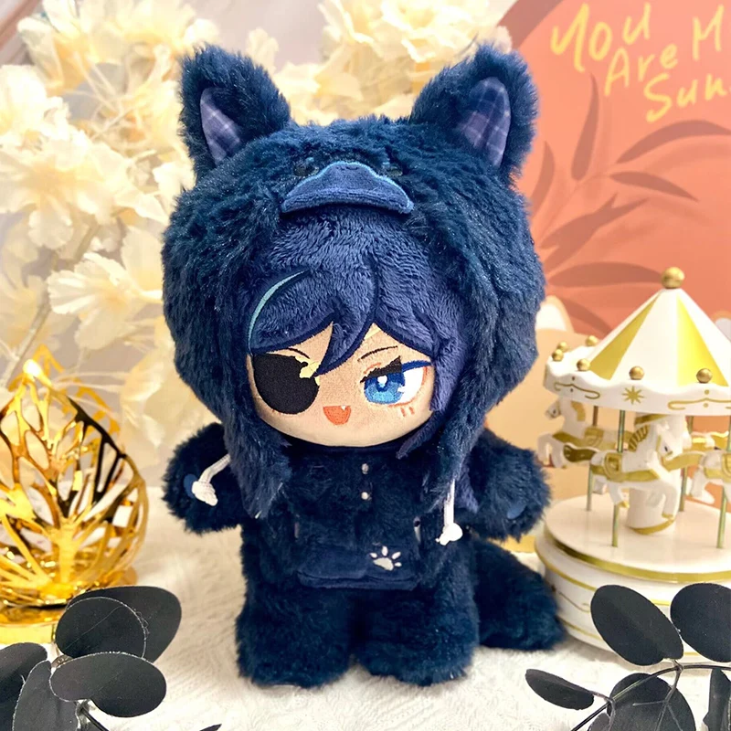 20cm jogo genshin impacto kaeya boneca de pelúcia brinquedo plushies com roupas anime figura dos desenhos animados fantoche coleção presentes para fãs