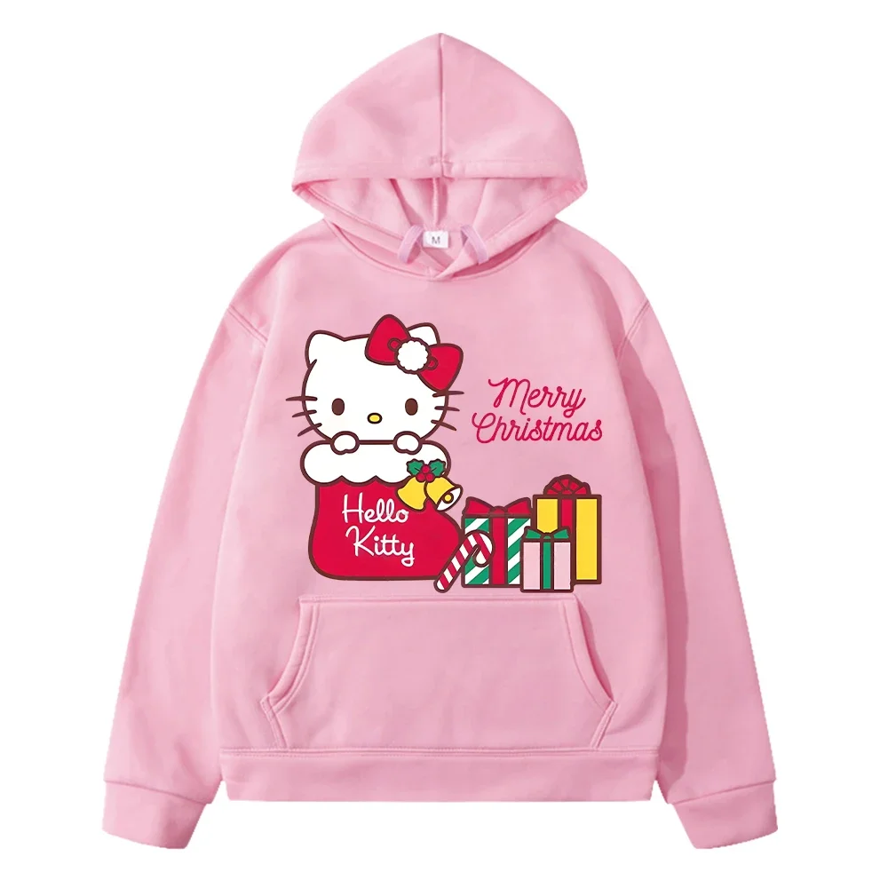 hello kitty Autumn anime hoodies Sanrio print hoodie Fleece sweatshirt y2k sudadera Christmas pullover jacket kids clothes girls