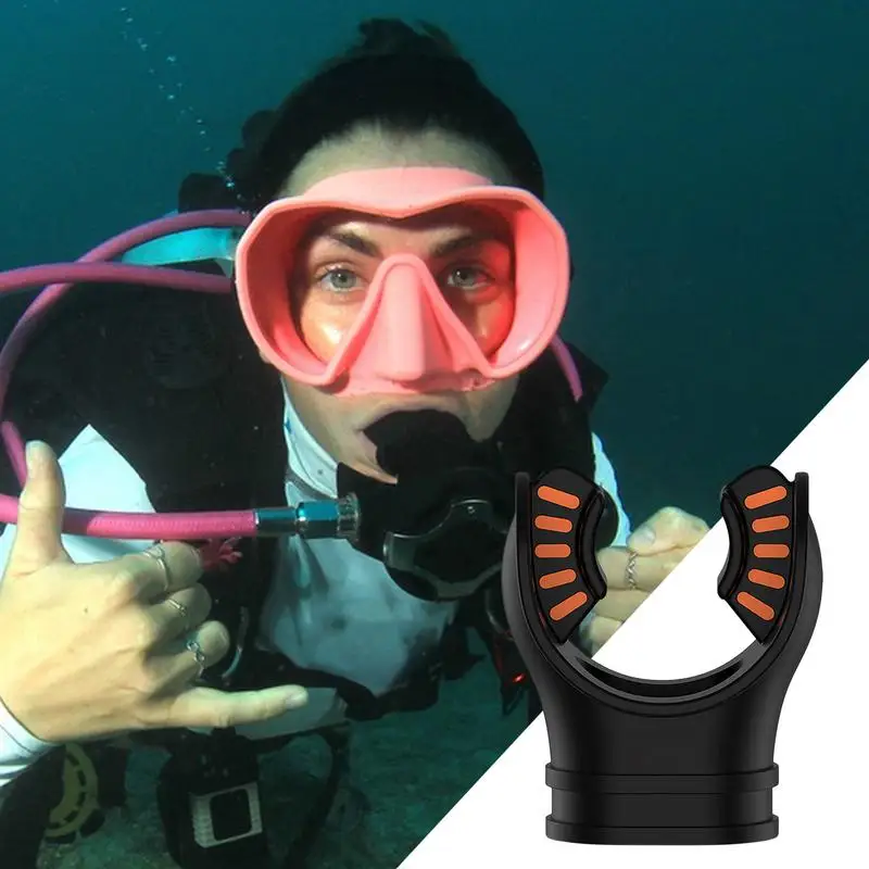 Regulator mulut menyelam portabel, corong silikon desain ergonomis Skuba renang dewasa untuk Snorkeling