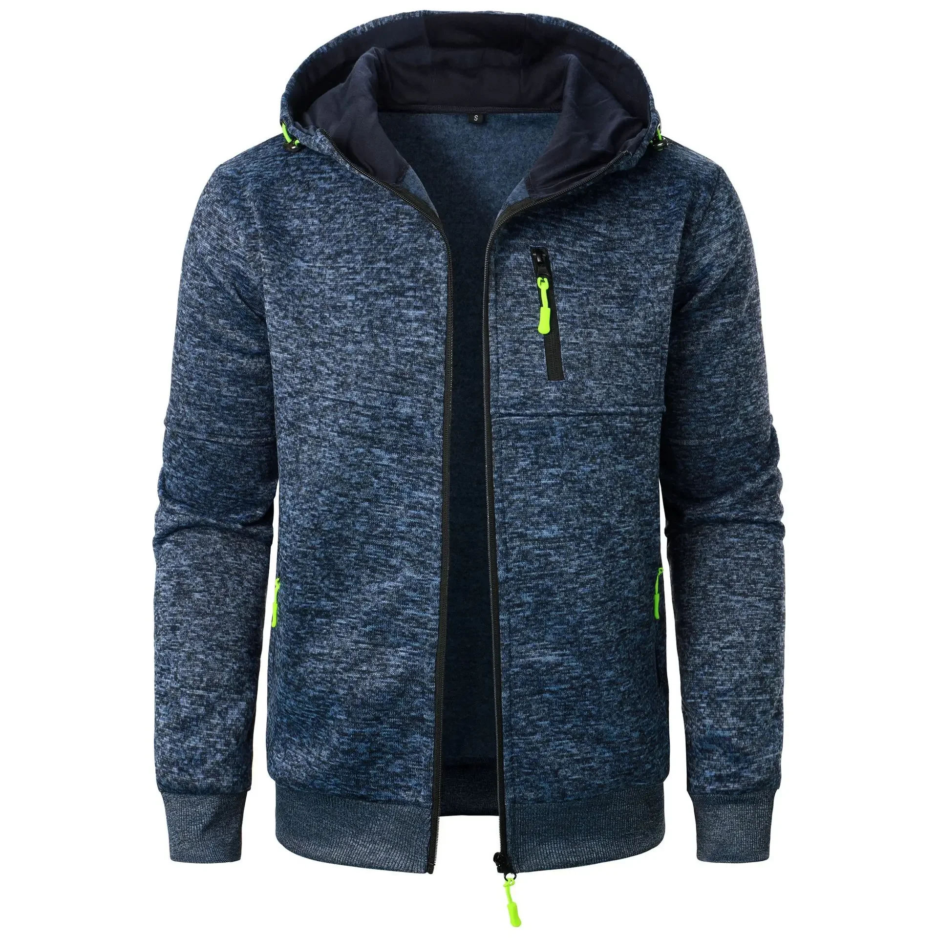 

LIBIELIY Men's New European And American - Style Sports And Leisure Jacquard Hooded Cardigan Knitted Sweatshirt For Autumn And