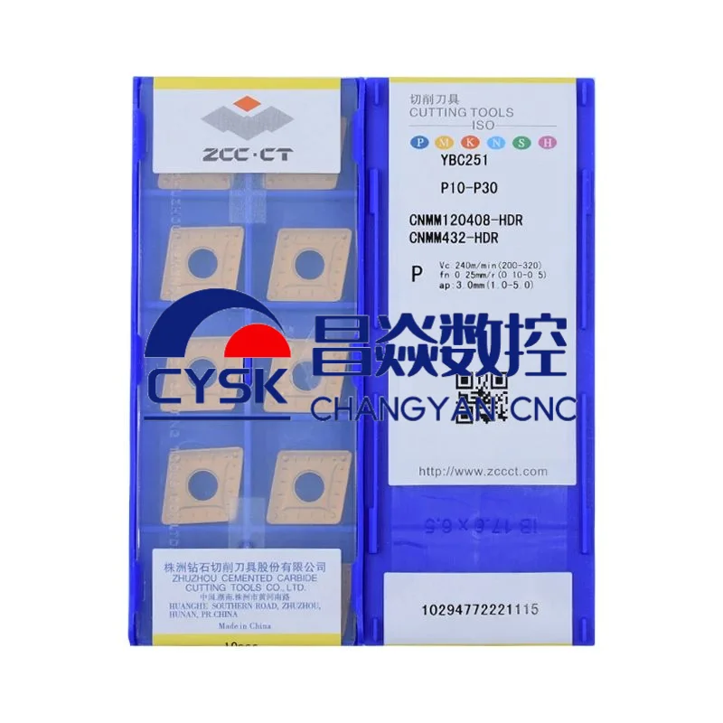 

Original ZCCCT CNMM120408-HDR YBC251 YBC252 YBC351 YBC152 Powerful supplier wholesales carbide insert for CNC Lathe Tools