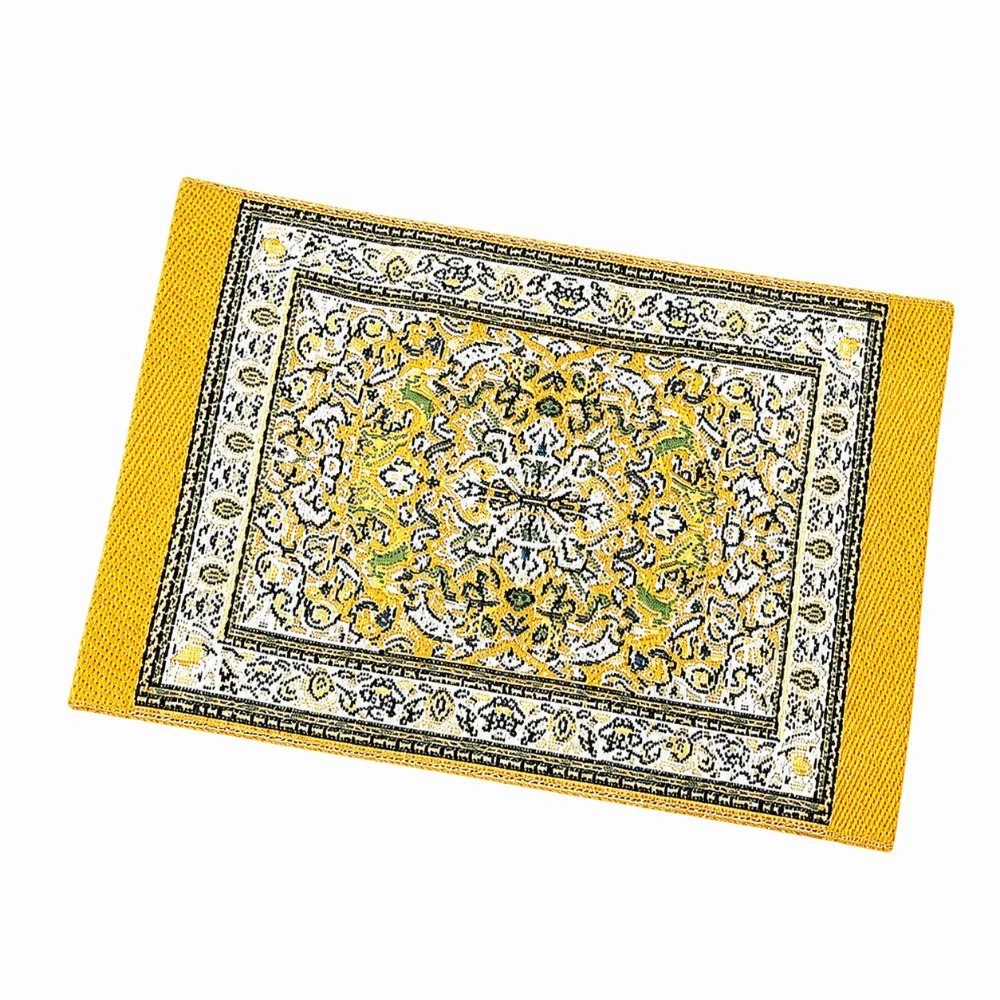 1/12 Dollhouse Carpet Floral Pattern Multicolor Doll Dollhouse Rug Photo Props Scene Model Miniature Weaving Mat