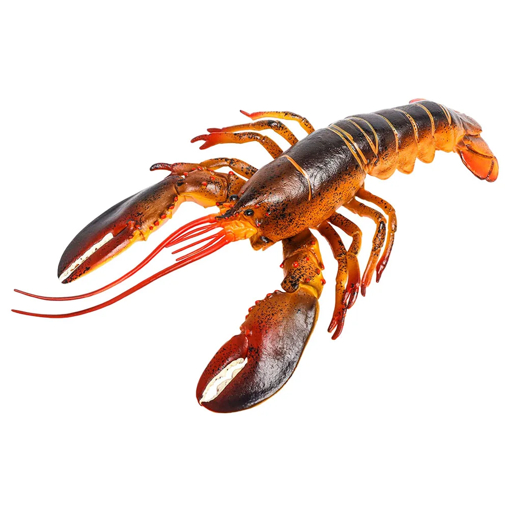 10PCS Montessori Educational Lobster Model Lifelike Animal Toy Simulated Lobster Figurine Perfect for Garden Bonsai Classroom