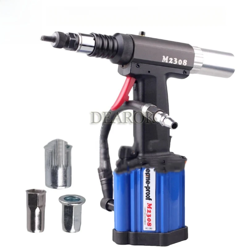 Pistola per dadi per rivettatura pneumatica automatica M2308 Pistola per dadi per rivettatura pneumatica manuale M3-M8 Strumento per pistola per rivetti pneumatici