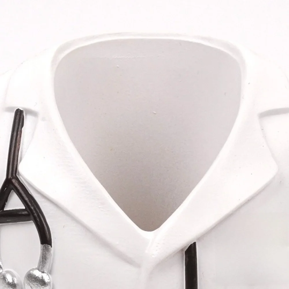 

Креативный держатель для ручек из смолы, белое пальто, уникальный цилиндр, ваза для сушеных цветов, украшение, белая новинка, художественная тематика, поделки для хранения, фойе