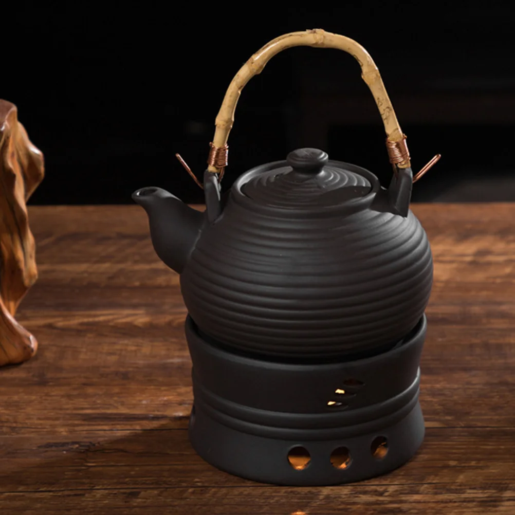 

1Pcs Ceramic Tea Warmer Teapot Warmer Heat Preservation Pedestal Compact Hollow-Out Structure for Home Office Tea Shop