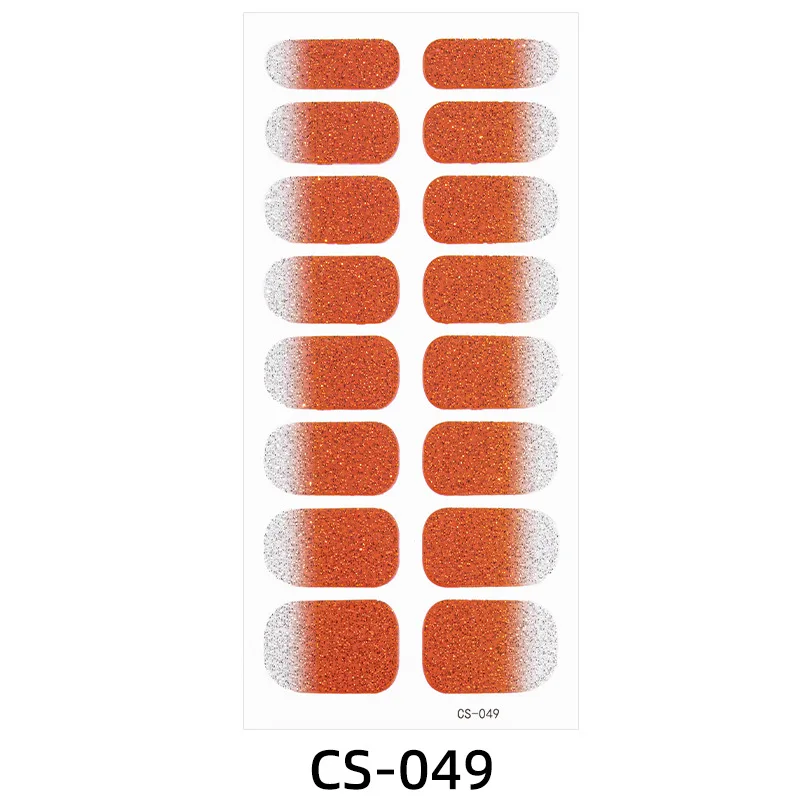 ملصقات الأظافر الصلبة والتدرج غطاء كامل ، زخرفة طلاء الأظافر ، ملصق فني ذاتي اللصق ، مصمم