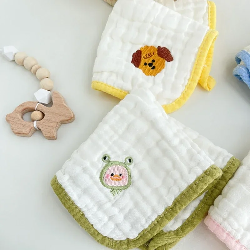 Baby Washcloths Soft Reusable Newborn Face Towel 6-layer Baby-Wash Cloths for Boys Girls 25x25cm Durable Comfortable Drool Towel