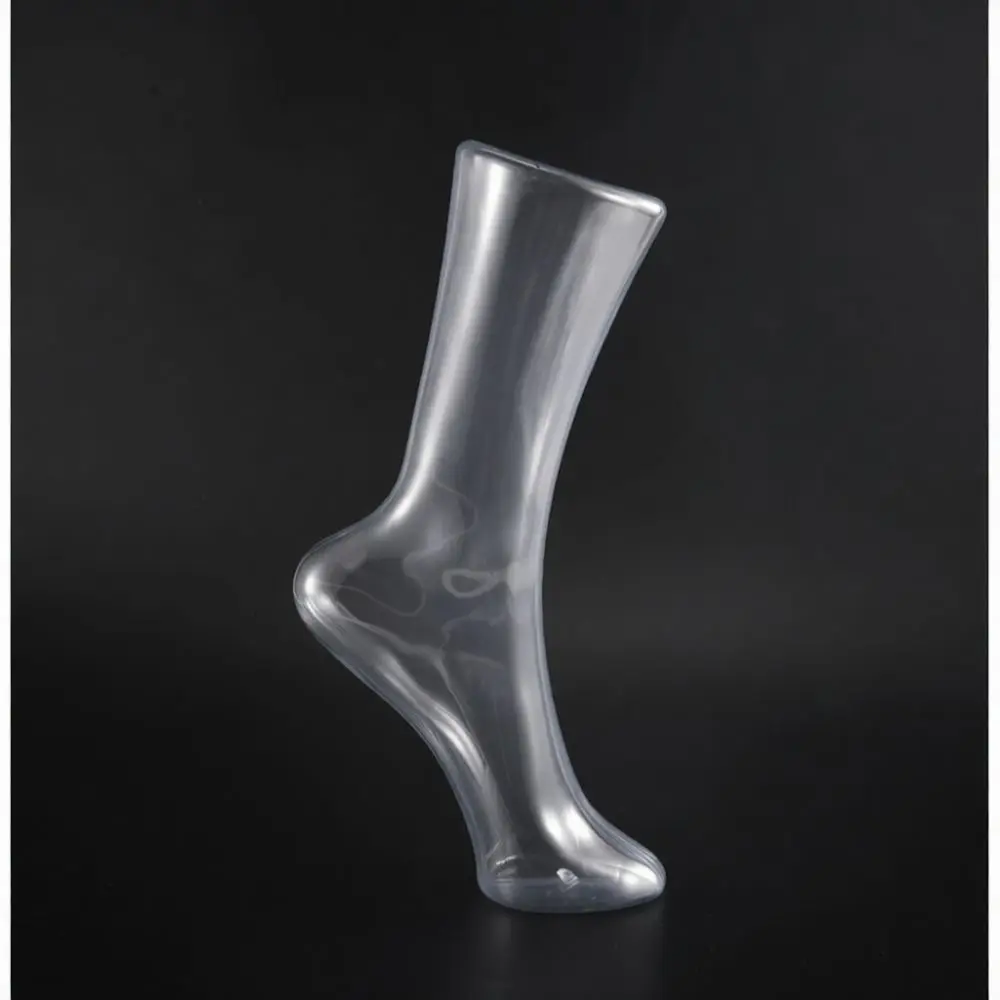 Clear Magnetic Foot Mannequin For Sock Presentation High Quality Pvc Display Stand Photography Props For Retailers