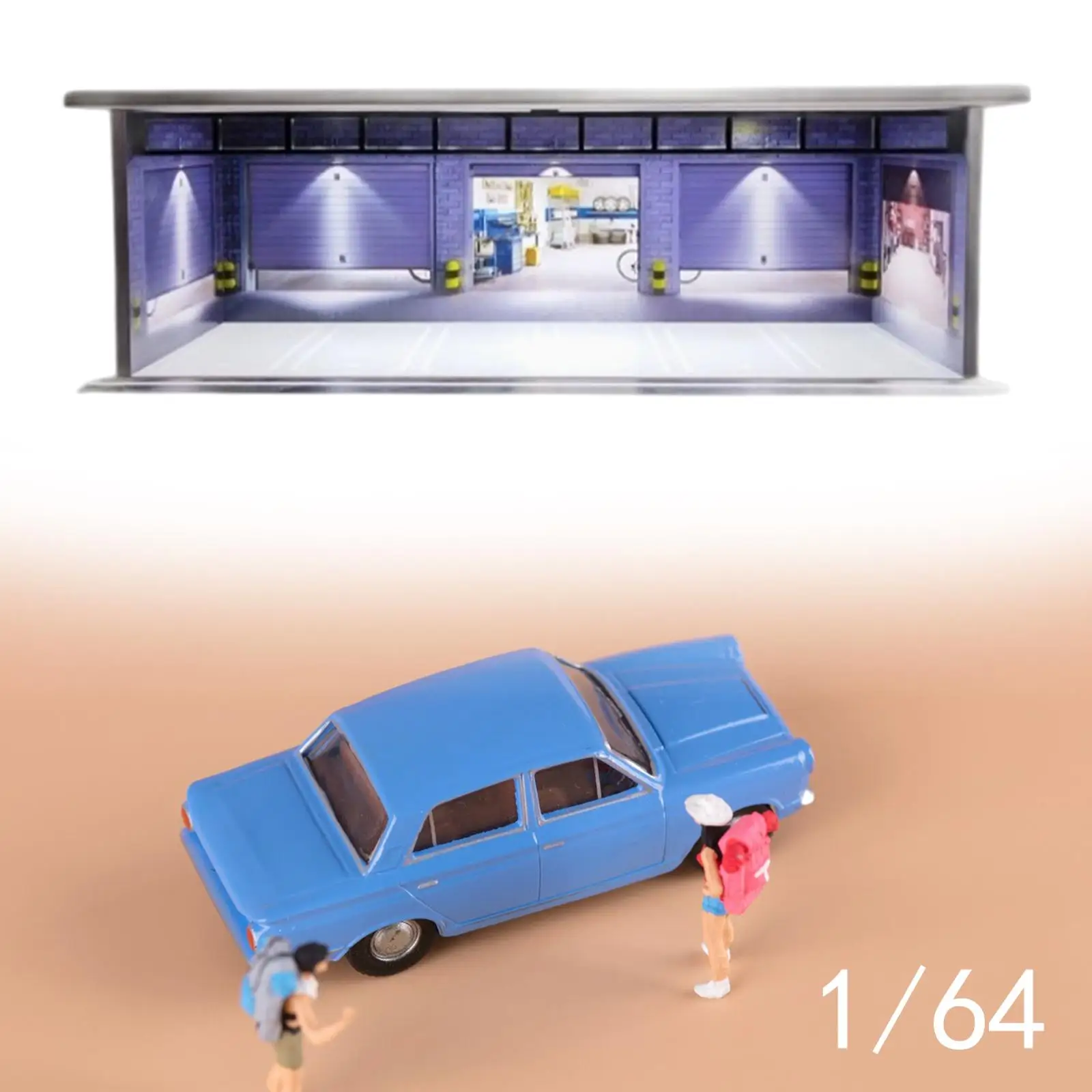 

1/64 Scale Car Model Display Case Simulation Protection Diecast Car Garage