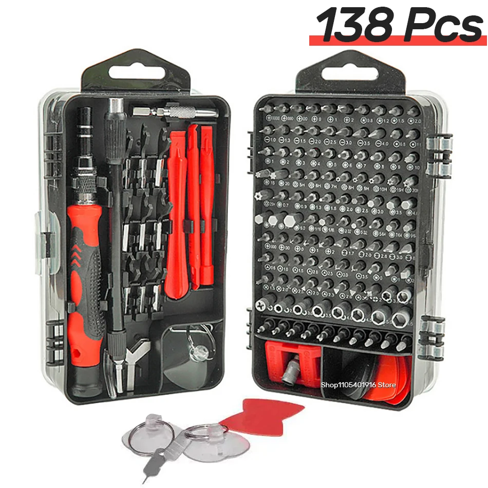 

138 in 1 Multifunctional Screwdriver Set Computer PC Mobile Phone Equipment Repair Screw Driver Insulation Manual Tool