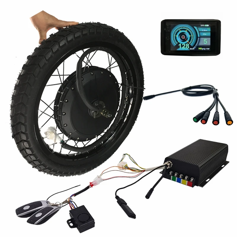 QS 273 V3 72v 8000W Ebike kit 150mm Dropout Motorcycle Electric Bike Motor Wheel with Waterproof Sabovon Controller UKC1+
