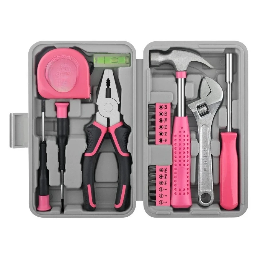 Home Gift Tool Set Wire Cutters Straight Cross Screwdriver Measuring Tape Wrench Repair Tool Set