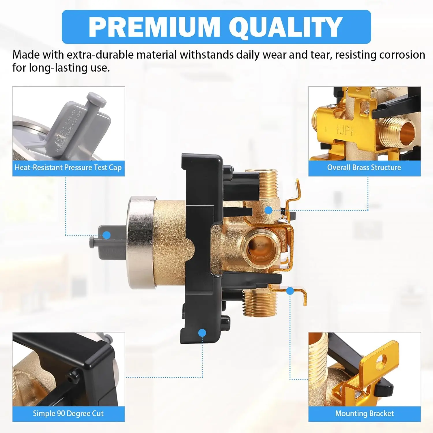 Universal  Faucet Shower Valve Body Replacement Bathtub & Shower 1.5 Inches Port Size China