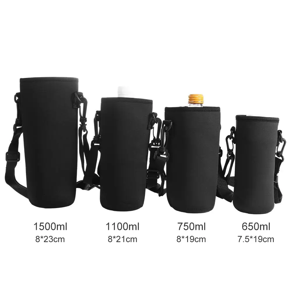 Minimalist Style Sports Water Bottle Case 650ml/750ml/1100ml/1500ml Water Cup Carrier Case Bottle Insulated Bag Thermos Holder