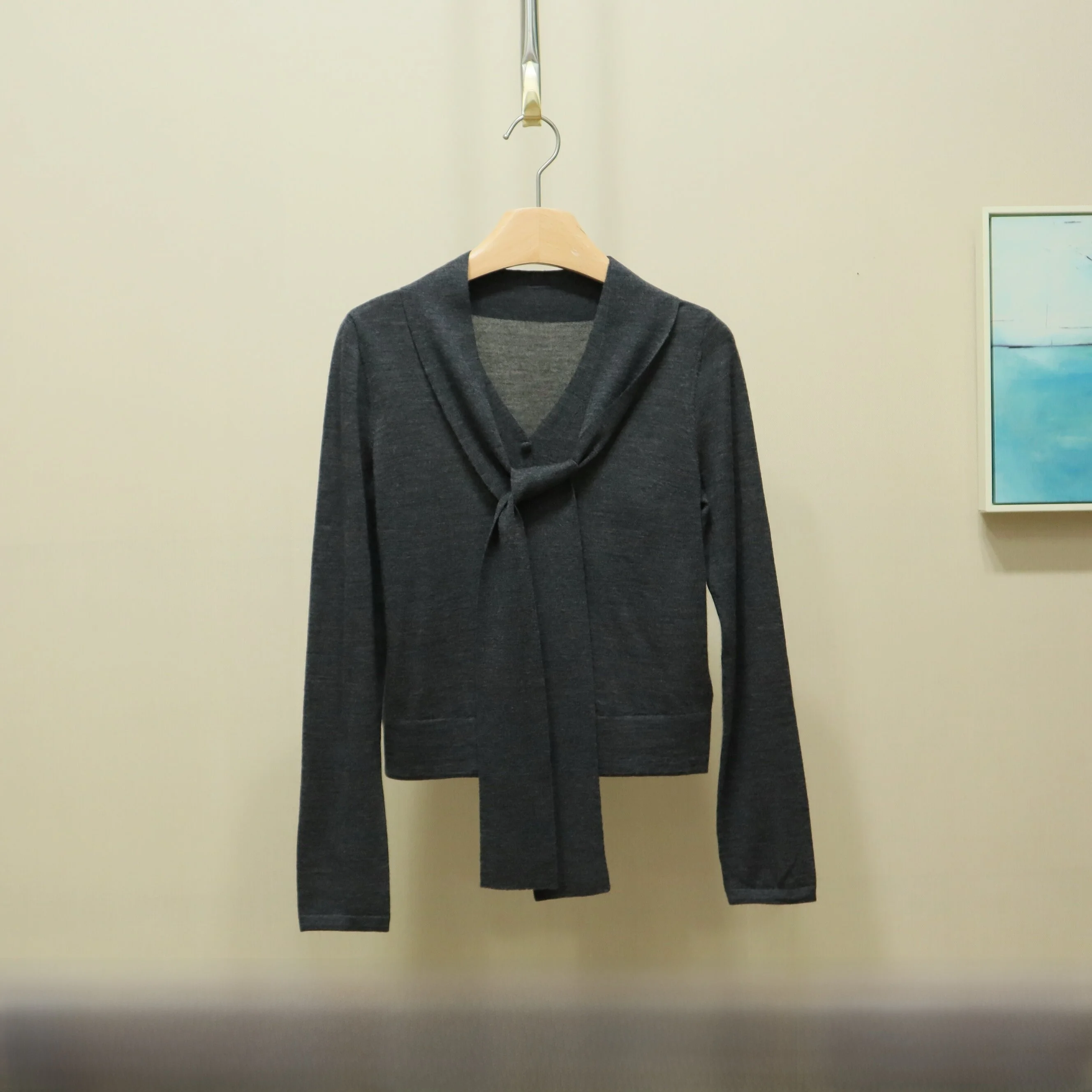 

Slimming Effect Woolen Sweater 2026 Spring New Sle Belted Versatile Slim Fit Women's Knitted Long Sve Camere Sweater