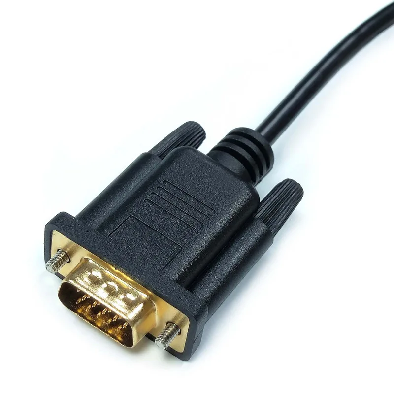 1.8M HDMI 호환 케이블 - VGA 1080P HD(오디오 어댑터 케이블 포함) HDMI 호환 - VGA 케이블