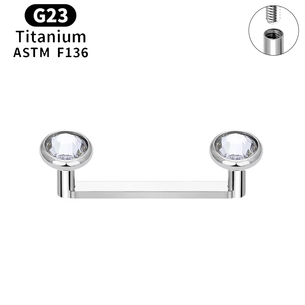 5PCS ASTM F136 Titanium Threaded Dermal Anchor Micro Dermal Base Bar Surface Piercing Internal Threaded Body Jewelry Accessory