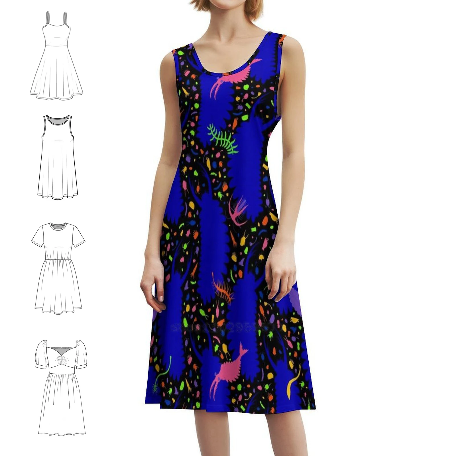 Cambrian Bowling Alley Carpet Pattern Women's Streetwear Party Dress Trendy Print Club Clothing For Female Cambrian Cambrian