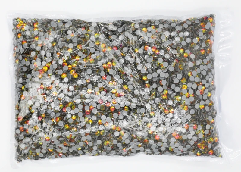 Grote tas 42 popkleuren groothandel grote verpakking DMC hotfix steentjes plaksteen glas opstrijkbaar voor trouwjurk decoraties