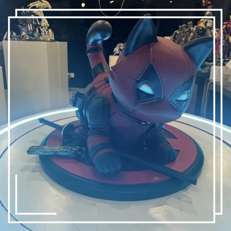 Marvel Comics Fulian Deadpool kitten magic hand-made baby pet elf doll ornaments car model gifts limited exquisite hand-made