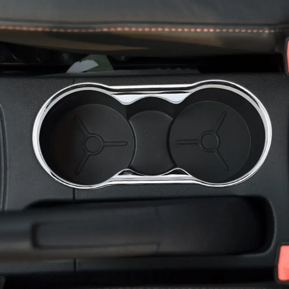 For Ford Fiesta Mk7 2009-2013 Focus 2 MK2 2009-2011 Water Cup Holder Panel Decoration Trim Frame Car Lnterior Accessories