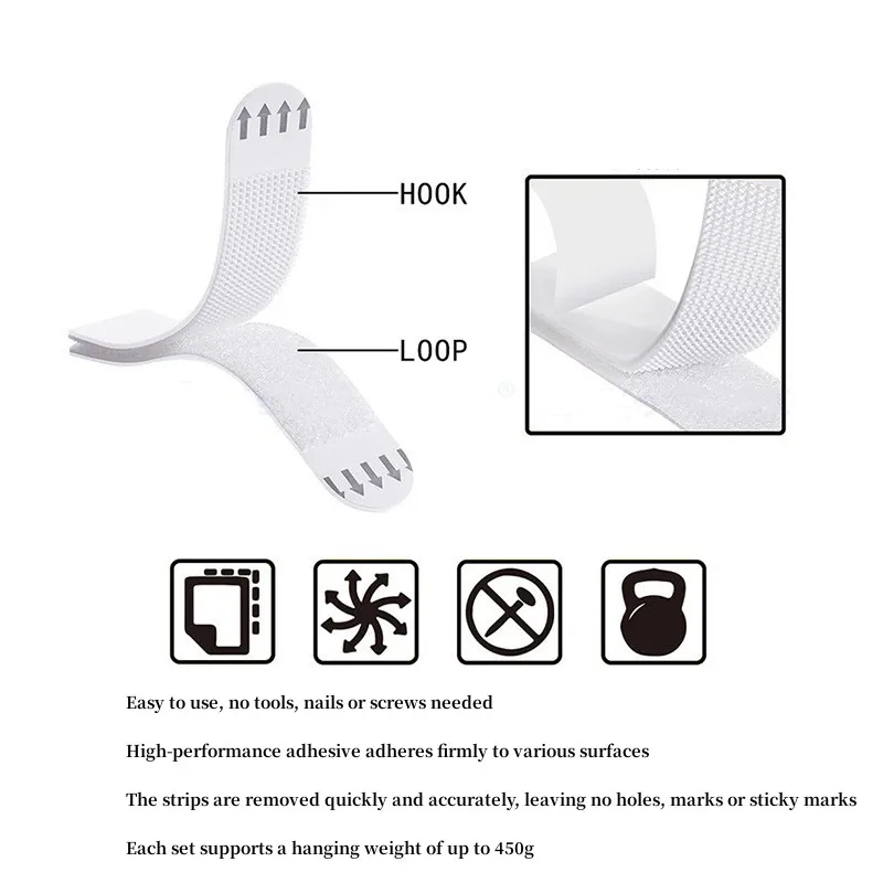 12 пар лент для подвешивания картин подлинные подвесные полосы среднего размера для рисунков без повреждений рамка и узор