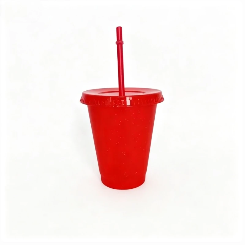 10PCS 475ml Glitter Glitter Sippy Cup Single-layer Glitter Milk Tea Cup Drink Cup Fast Food Restaurant Outdoor Barbecue Utensils