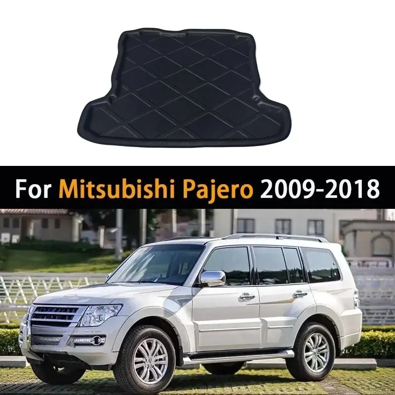 

For Mitsubishi Pajero V97 Shogun Montero 2009-2018 2010 Car Rear Trunk Mat Waterproof Floor Liner Parts Tray Carpet Accessories